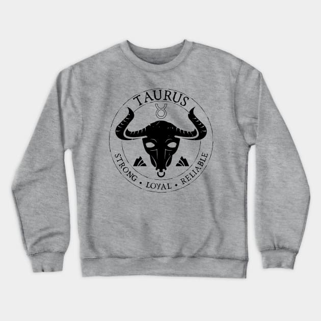 Taurus Zodiac Birthday Star Sign Zodiac Gift Crewneck Sweatshirt by atomguy